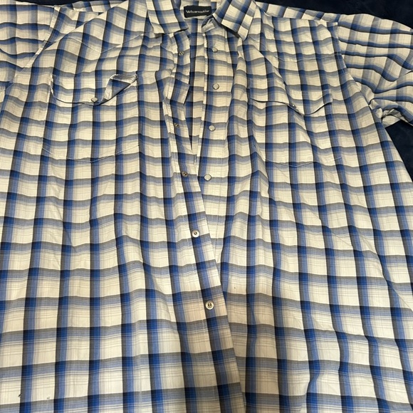 Wrangler pearl button snap men’s medium - Picture 2 of 3